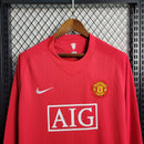 Camisa Retrô Manga longa Manchester United 07/08